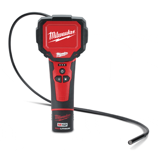 Milwaukee® 2313-21 Digital Rotating Cordless Inspection Camera Kit, 9 mm, 320 x 240 pixel Resolution, 12 VDC, Lithium-Ion Battery